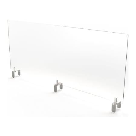 Ghent Ghent Partition Extender 48"W x 24"H, Frosted Thermoplastic w/ Attached Clamp PEF2448-A